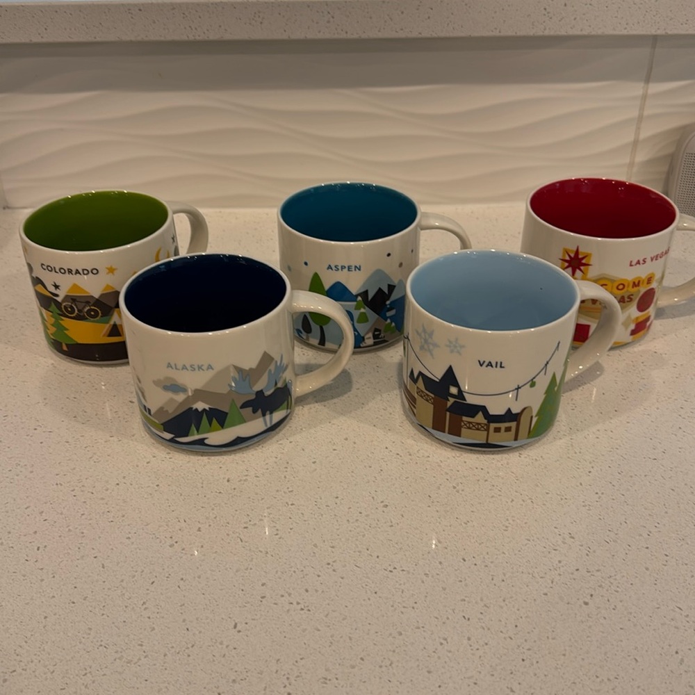 Starbucks Mugs You Are Here Collection